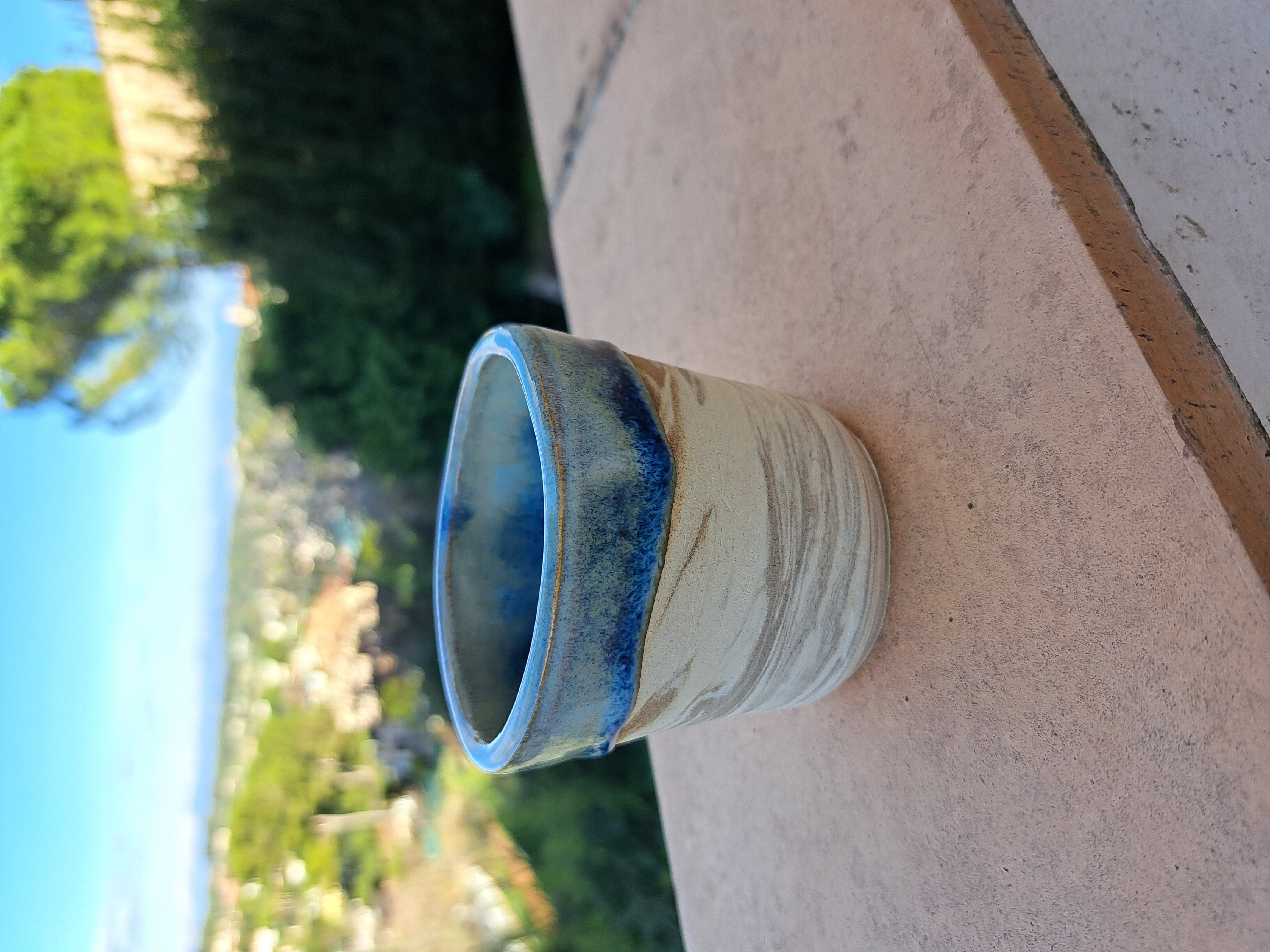 Gobelet grès terre mêlée - forme rectiligne