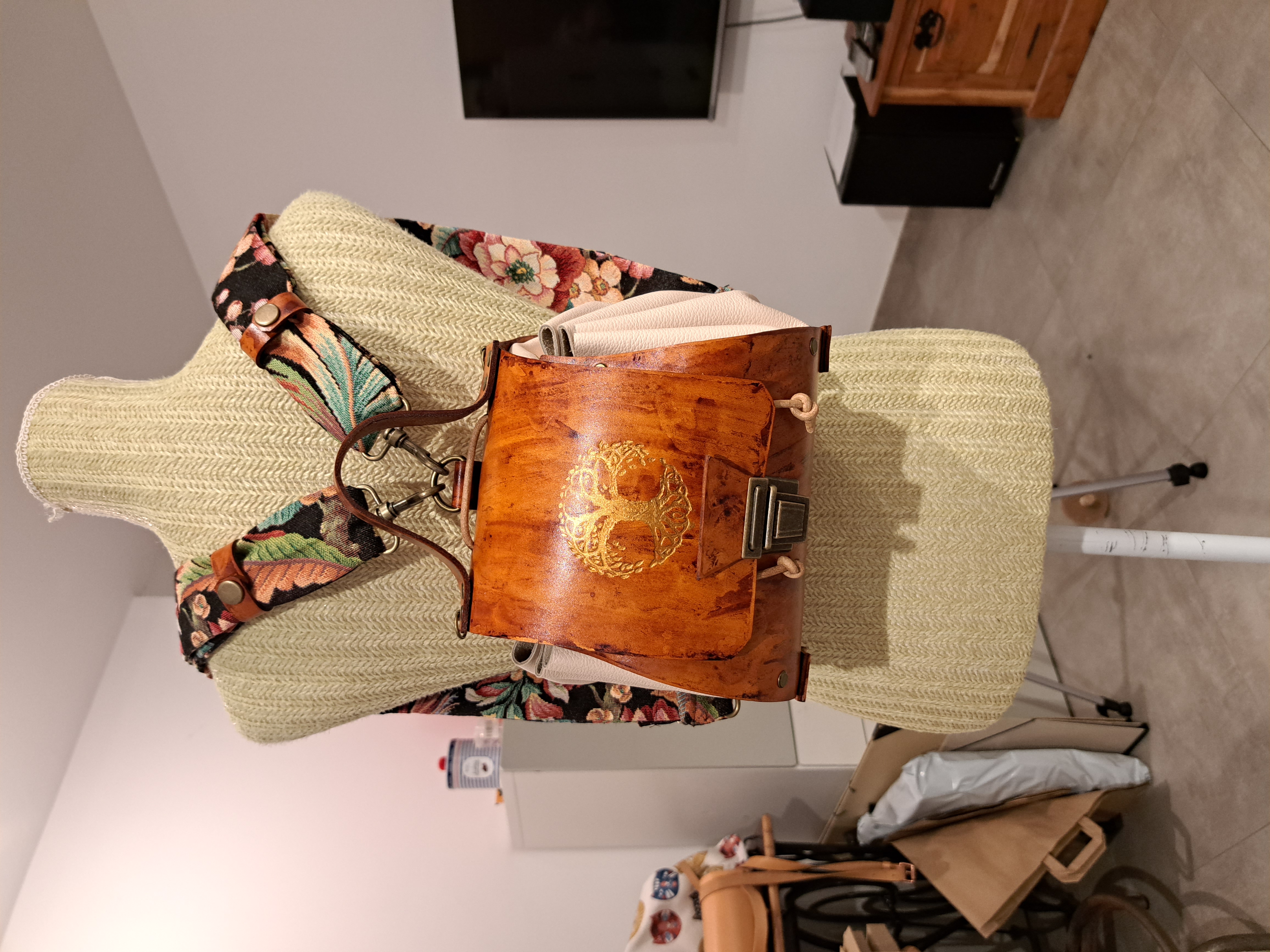 Sac à dos forme bourse