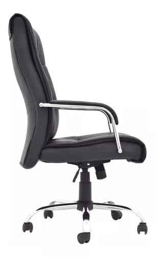 Sillon Ejecutivo Milan Con Brazos Vinil Negro