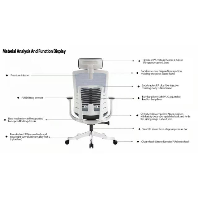 Silla Ejecutiva S93 Mesh Gris