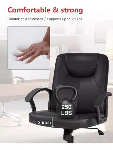 Silla Ejecutiva Piel Uso 24 Horas