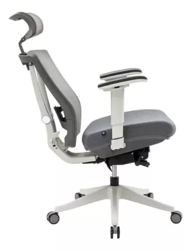 Silla Ejecutiva Mesh Color Gris Estructura Blanca