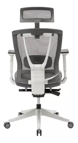 Silla Ejecutiva Mesh Color Gris Estructura Blanca