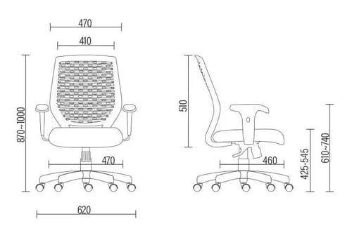 Silla Ejecutiva Solve Respaldo NegroAsiento Negro