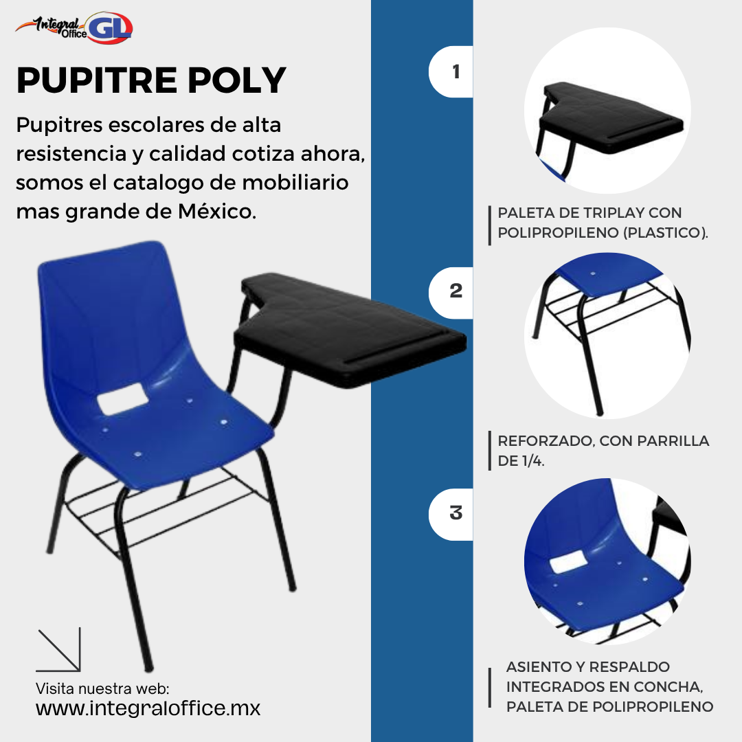 Pupitre Escolar Poly