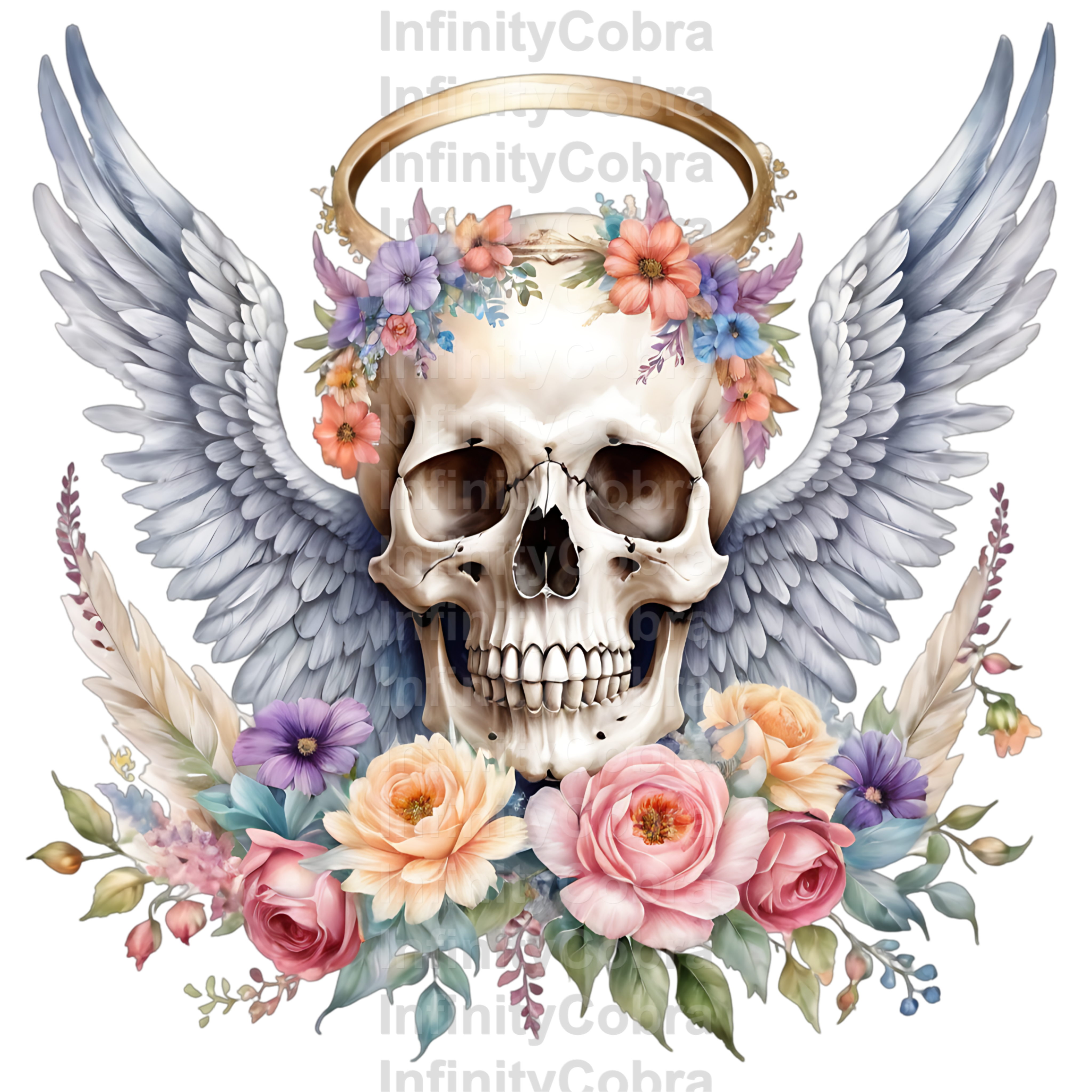  SKULL ANGELS WITH WINGS.