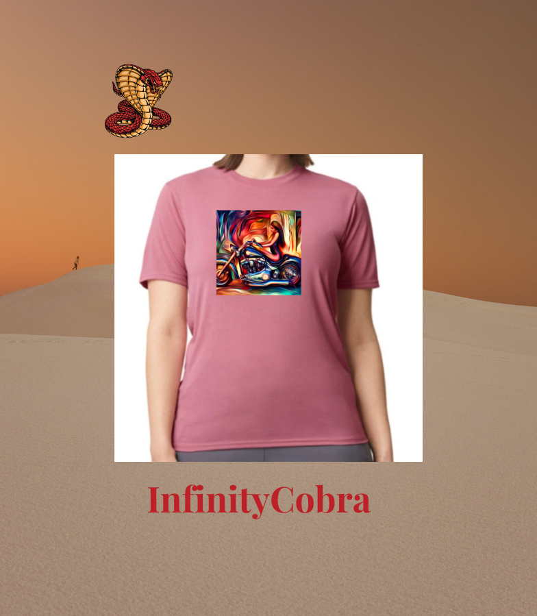 WOMAN ON MOTOCYCLE ART.