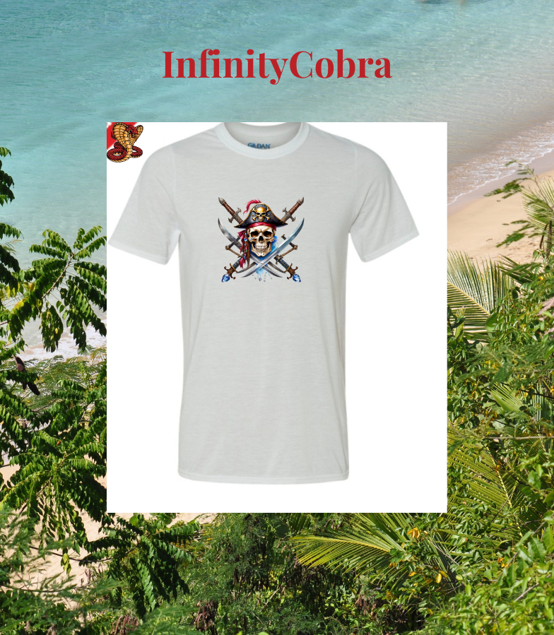 PIRATE SKULL WITH SWORDS.