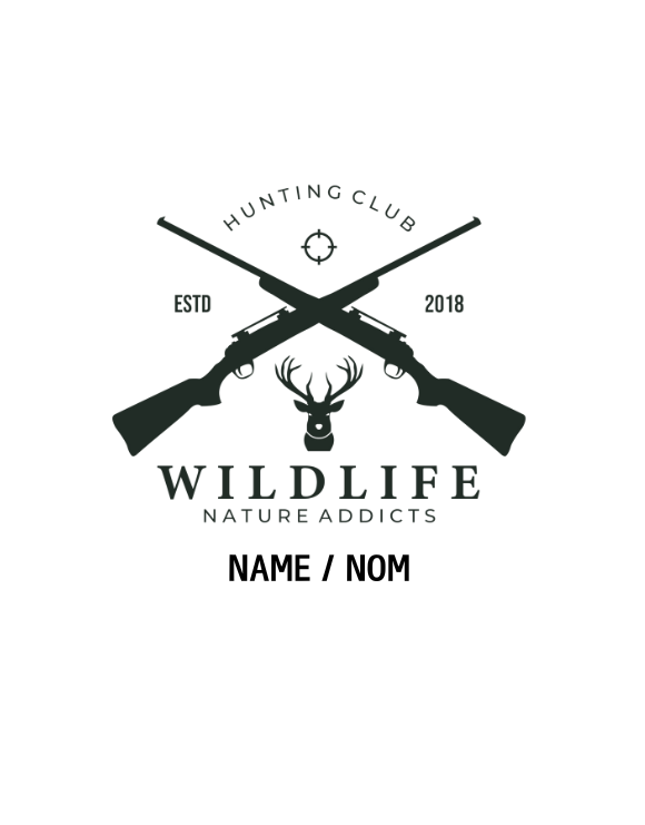 HUNTING/CHASSE. (CUSTOMABLE/PERSONNALISABLE)