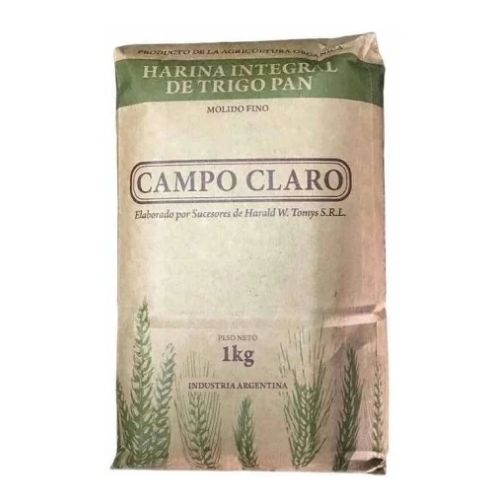 Harina integral orgánica Campo Claro