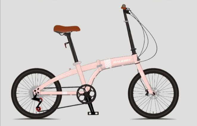 Rower składak klasy PREMIUM brytyjkiej marki RALEIGH 20" pudrowy róż