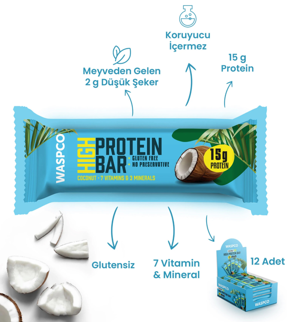 Waspco Coconut High Protein Bar 240 szt.