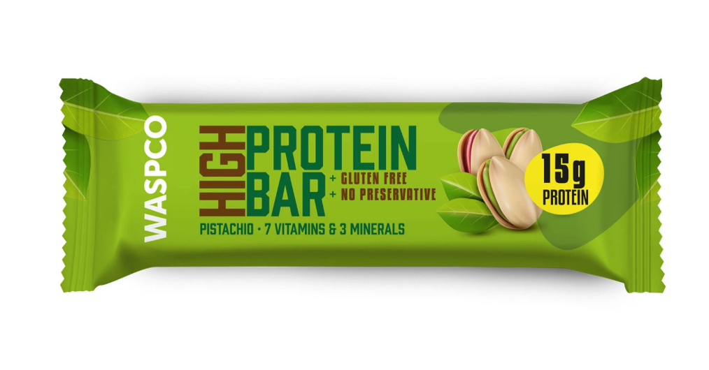 Baton wysokobiałkowy WASPCO Pistachio 240 szt.