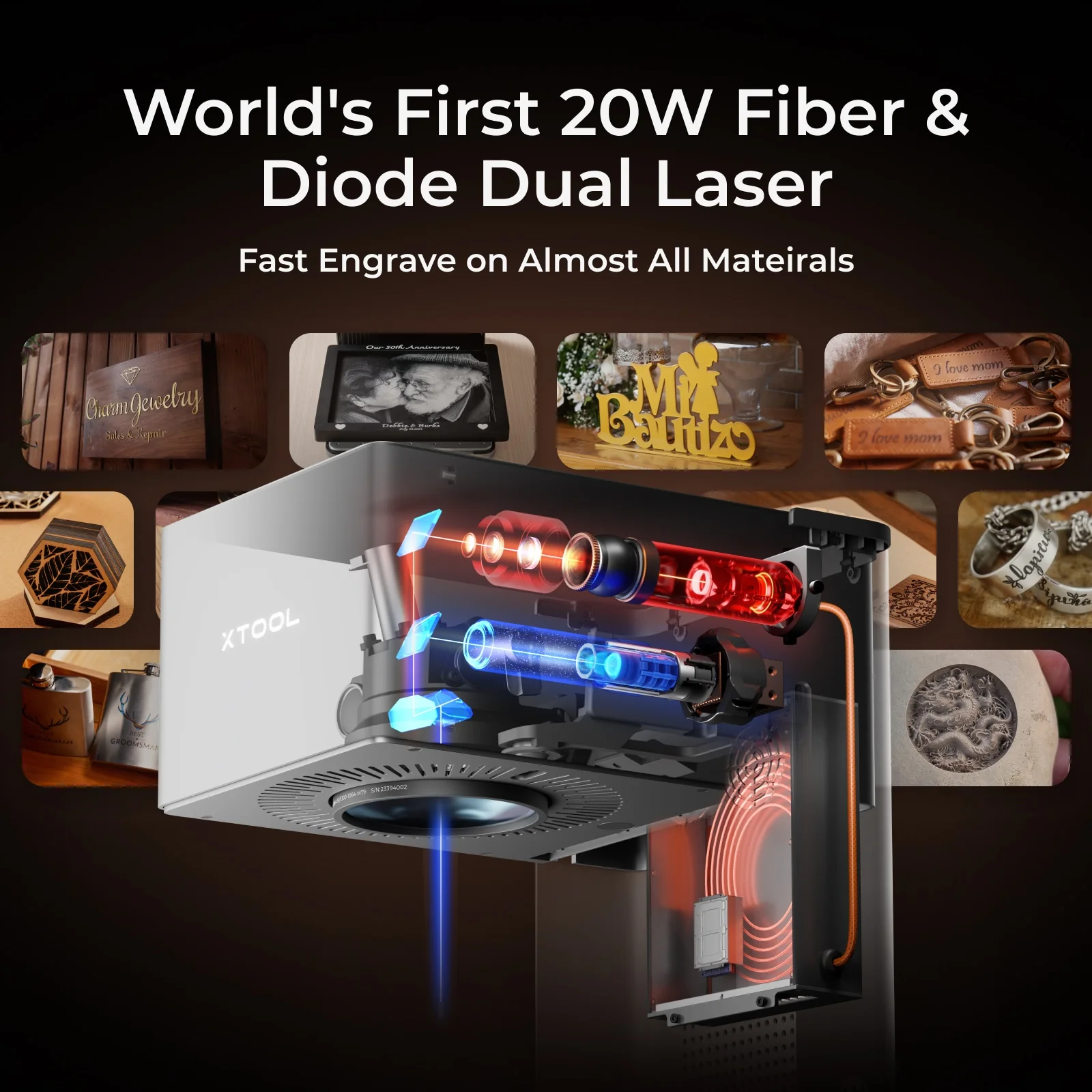 xTool F1 Ultra 20W Fiber & Diode Dual Laser Engraver