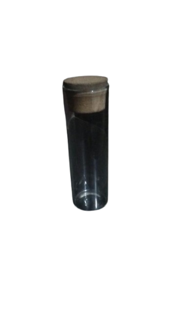 test tube with wooden cork