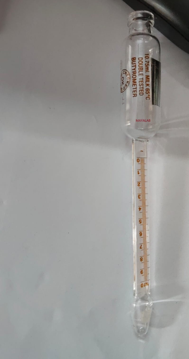 Butyrometer for milk determination