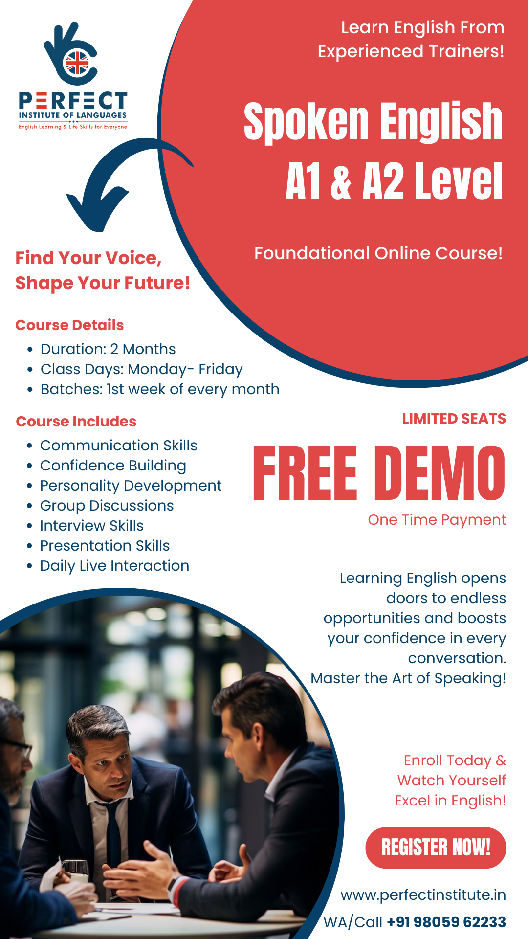 Online - Spoken English Level A Course