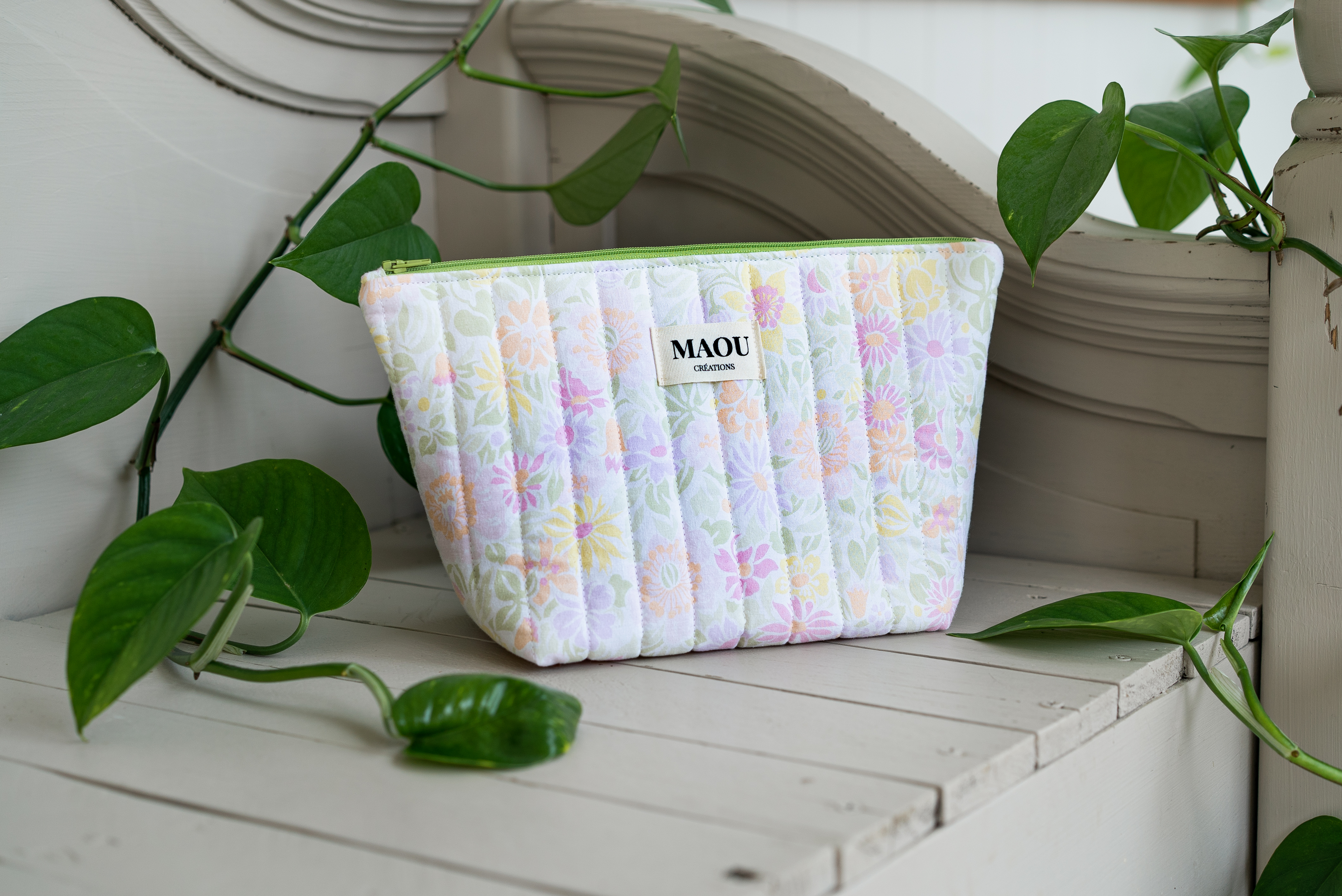 Trousse de toilette trapèze - Flora