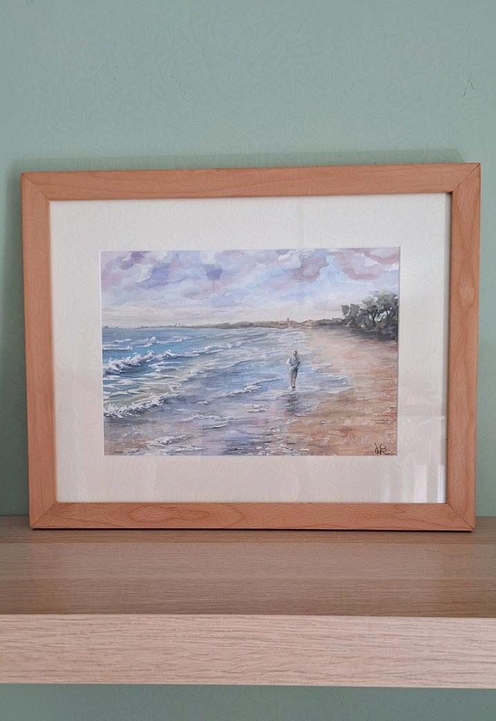 platja llarga (aquarel·la original)