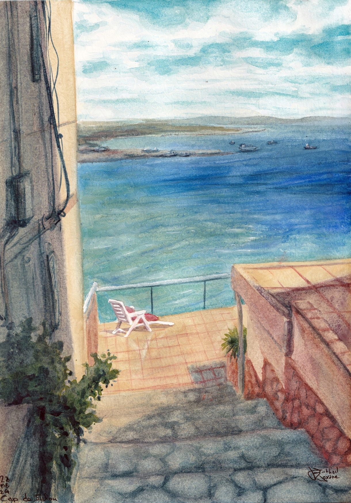 cadira solitària (aquarel·la original)