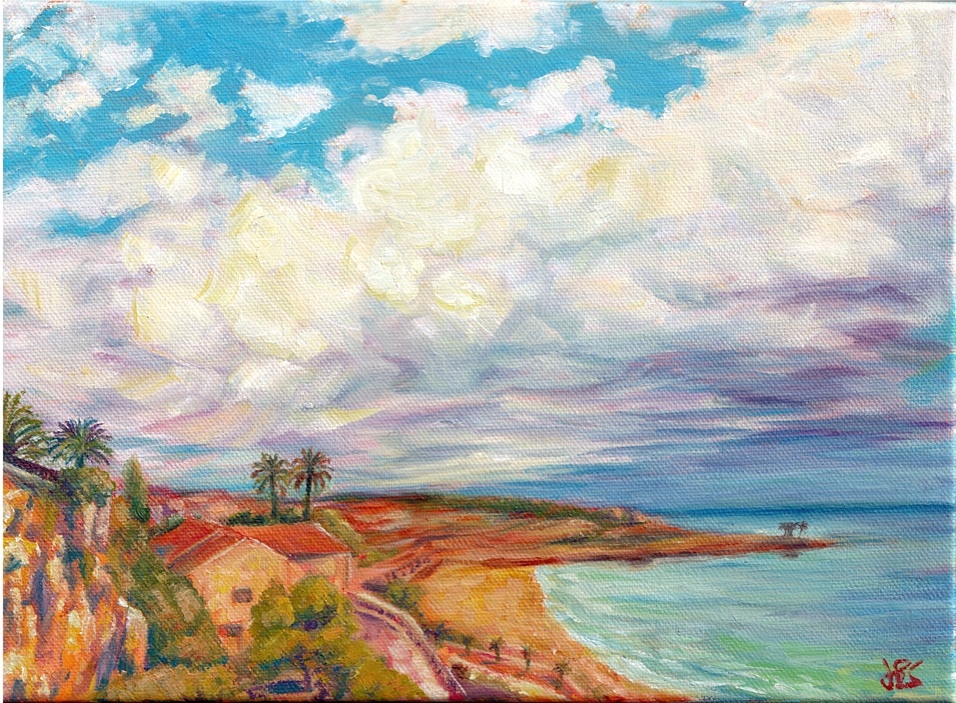 passejar pel balcó 1 (pintura a l'oli original)