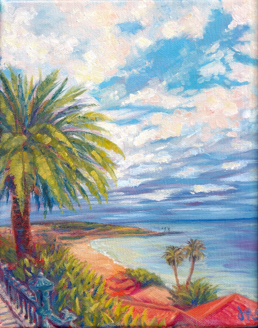 passejar pel balcó 2 (pintura a l'oli original)