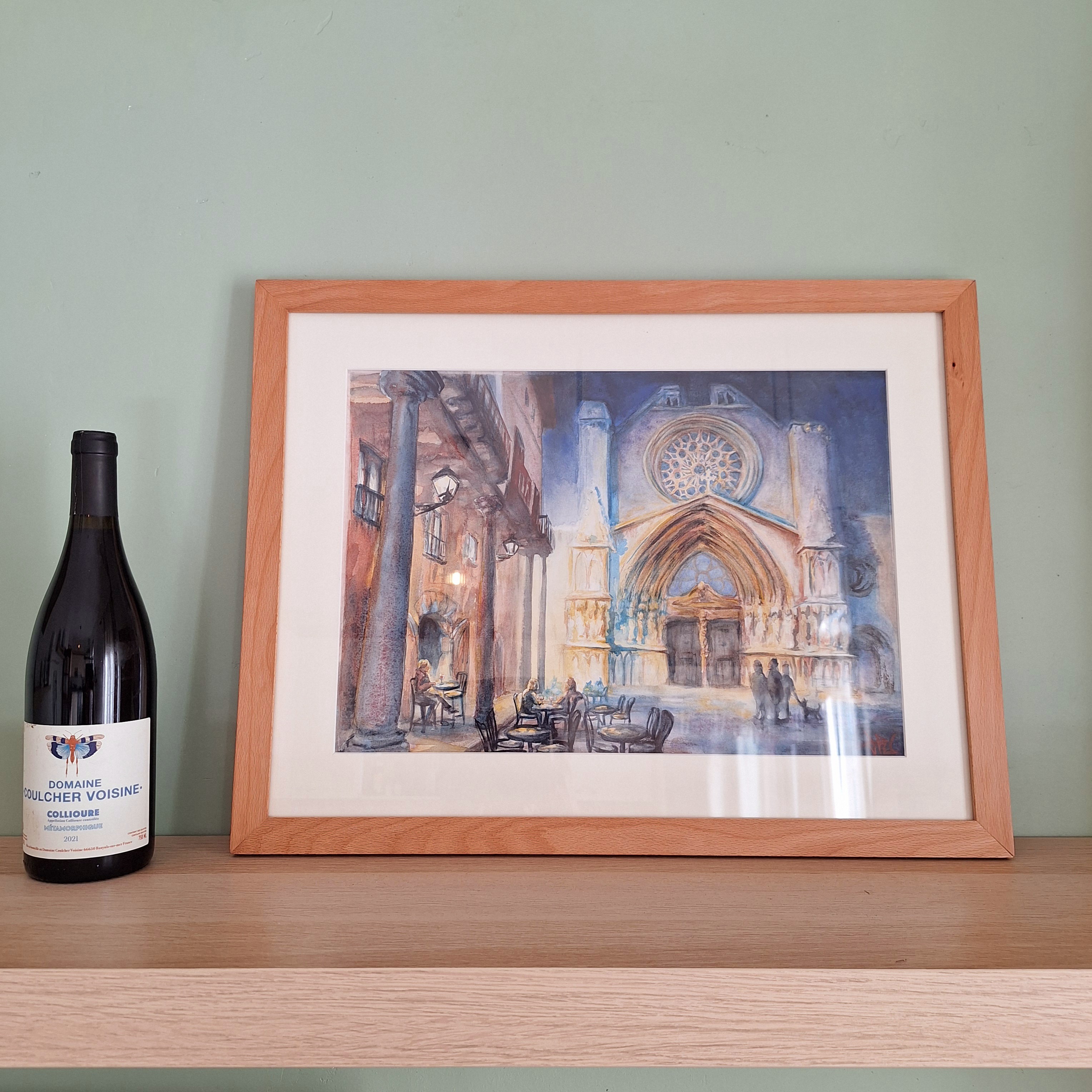 Catedral de Nit (aquarel·la original)