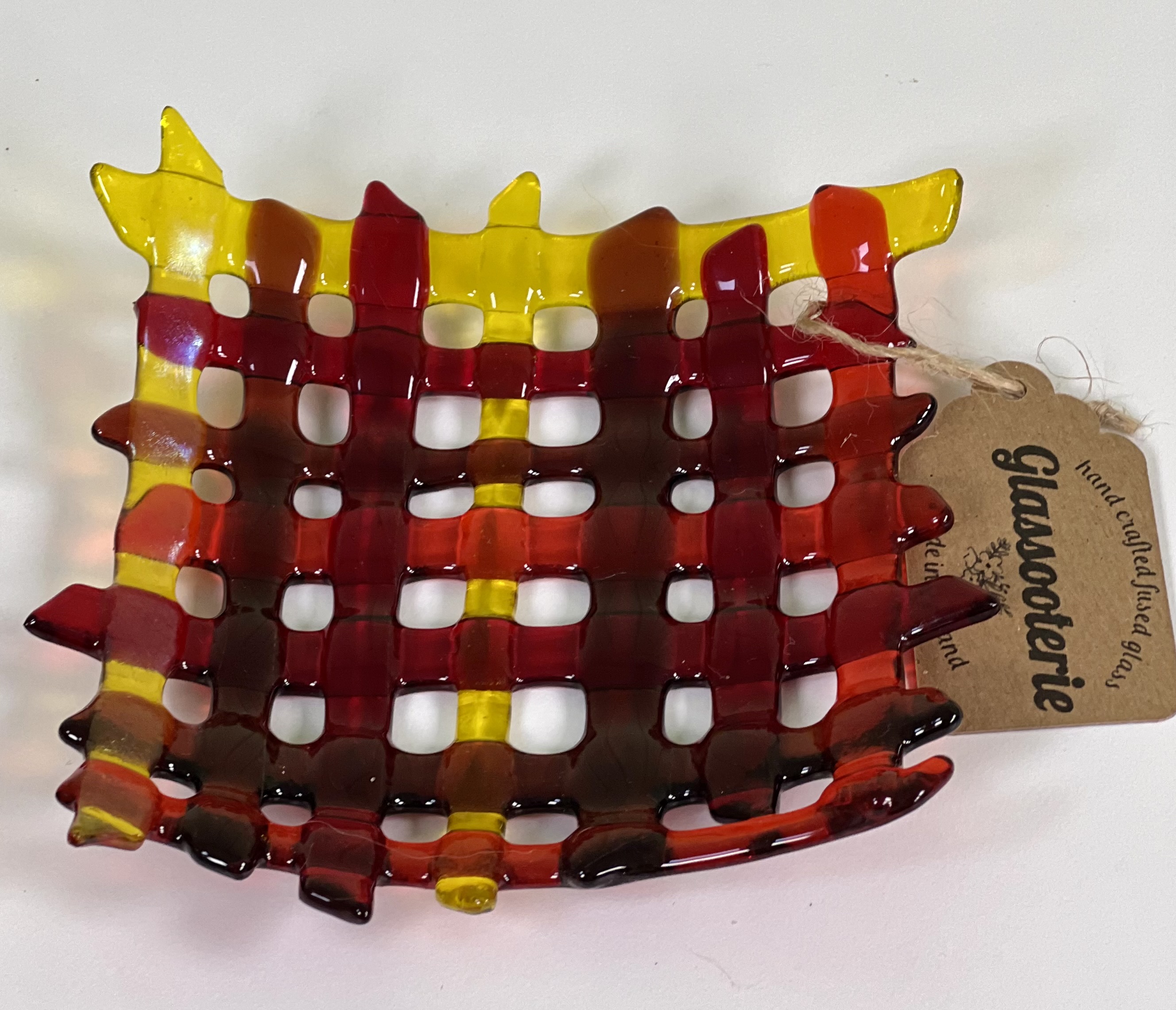 Woven Plates Reds & Yellows #3