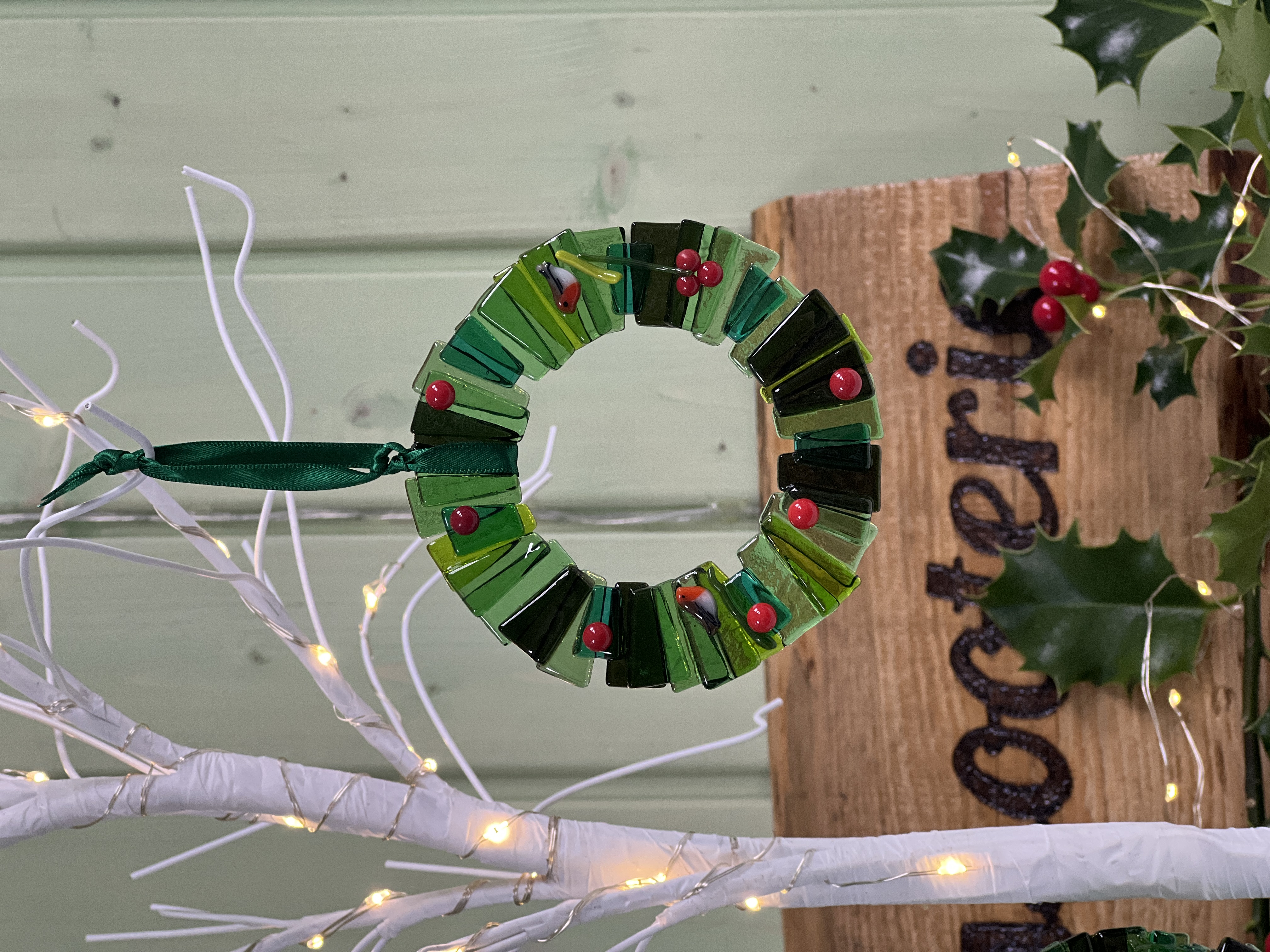 Christmas Robin Wreath