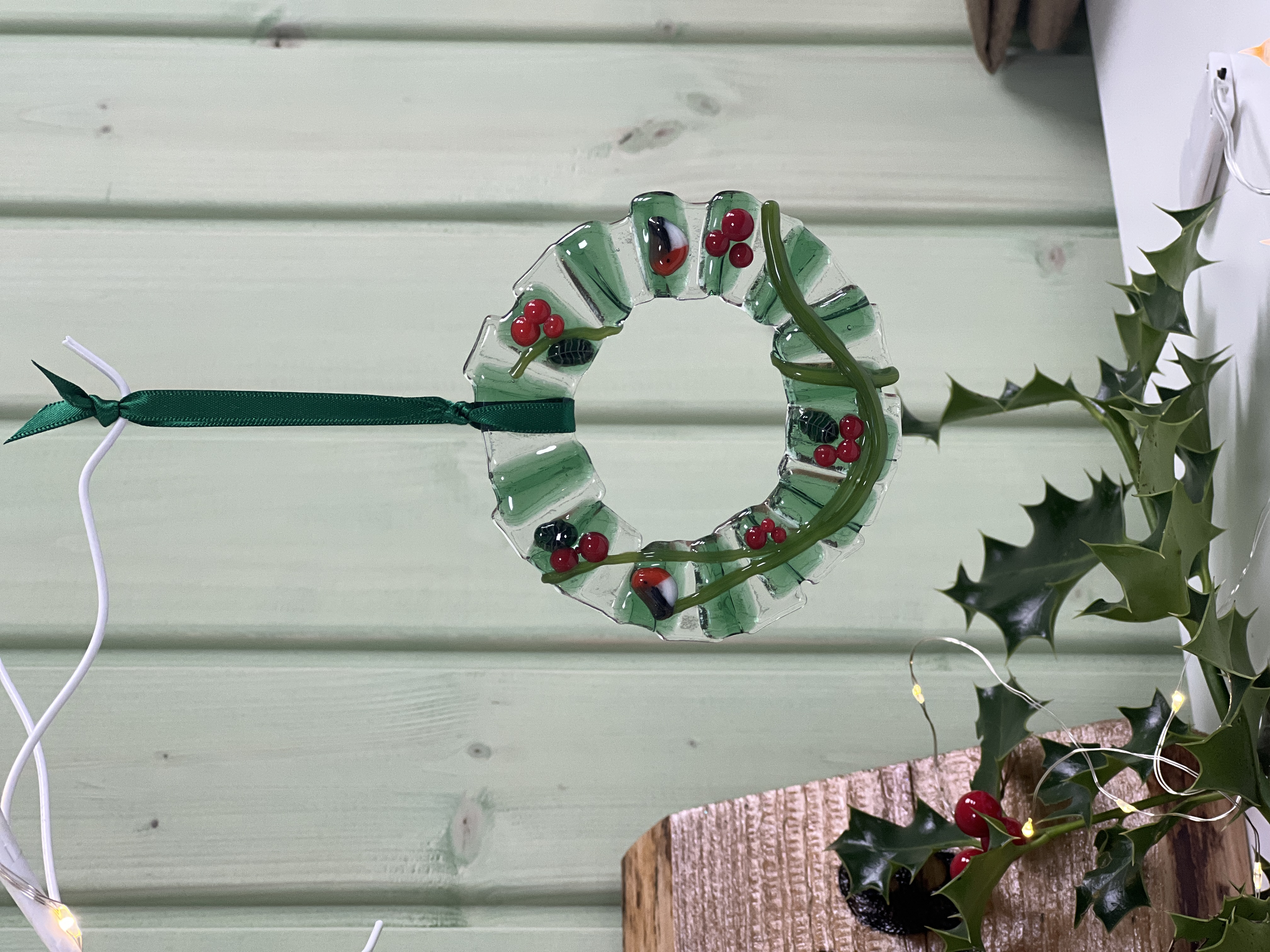 Christmas Robin Wreath