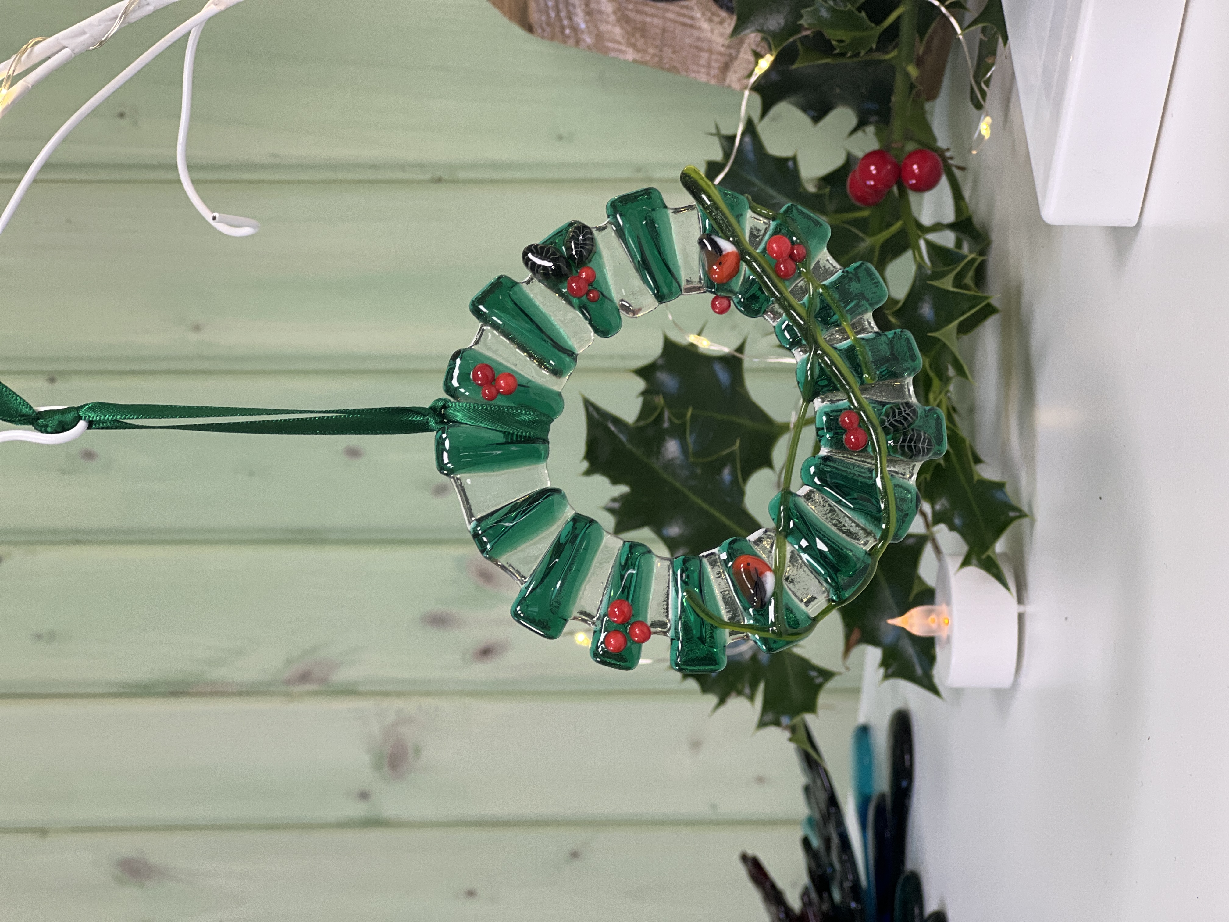 Christmas Robin Wreath