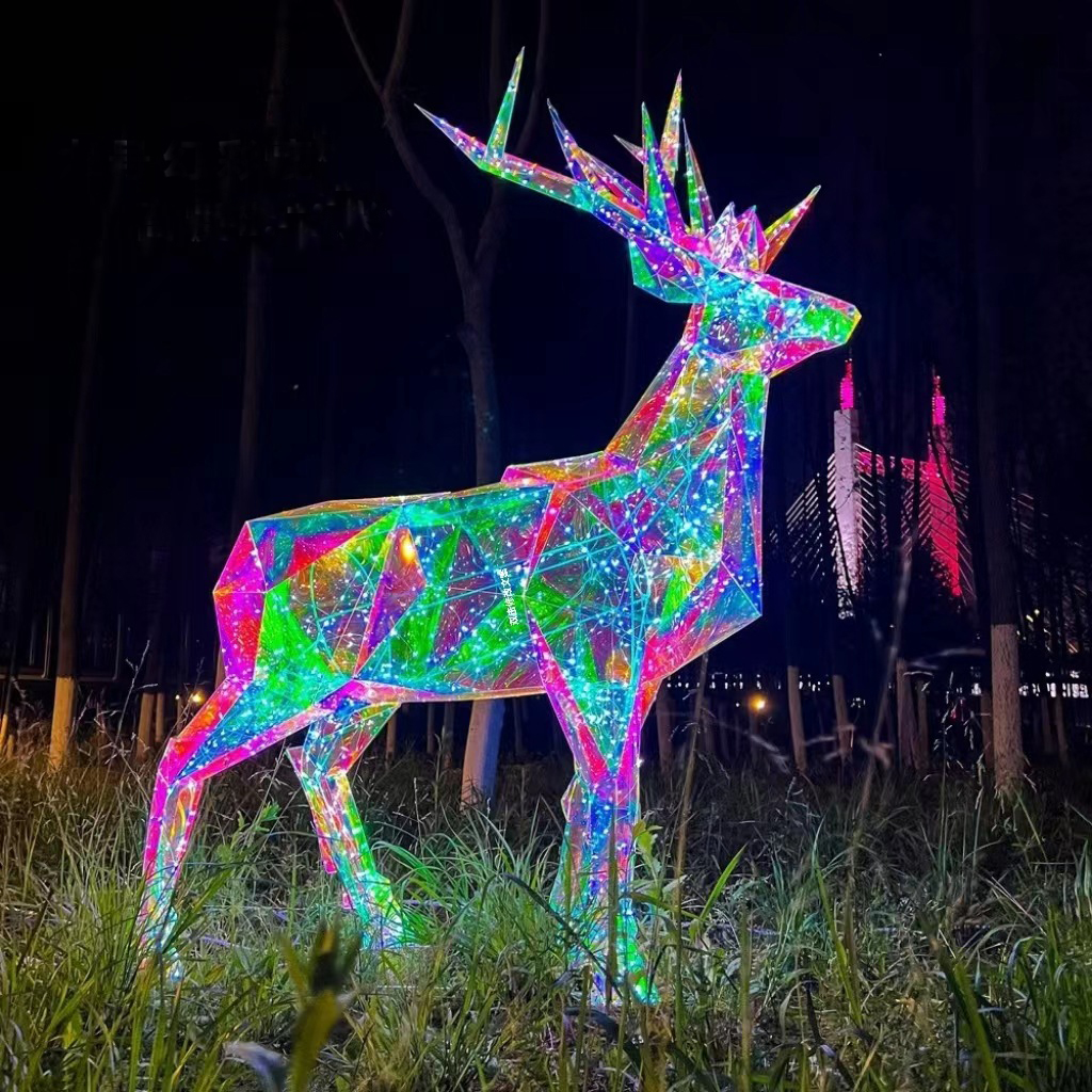 Christmas Gift Colorful Deer and Elk Outside Celebracte Christmas and happy new year gifts
