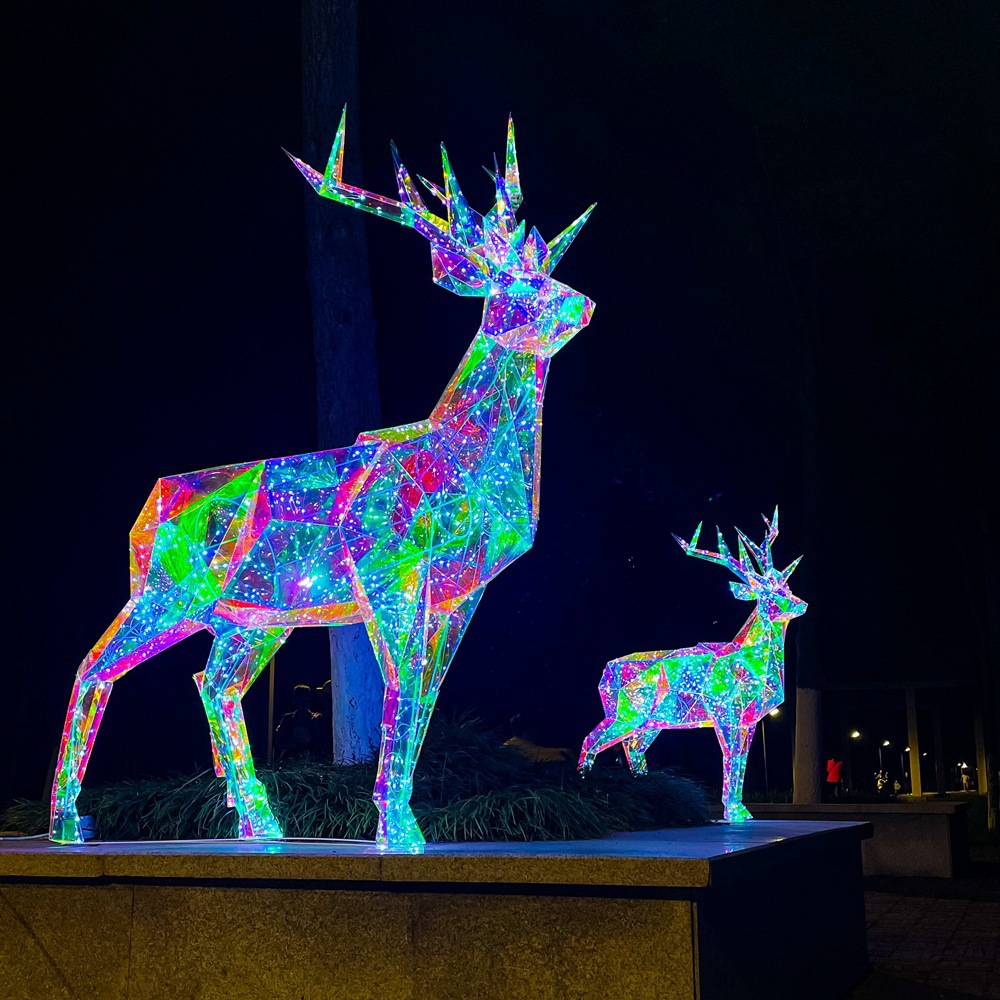 Christmas Gift Colorful Deer and Elk Outside Celebracte Christmas and happy new year gifts
