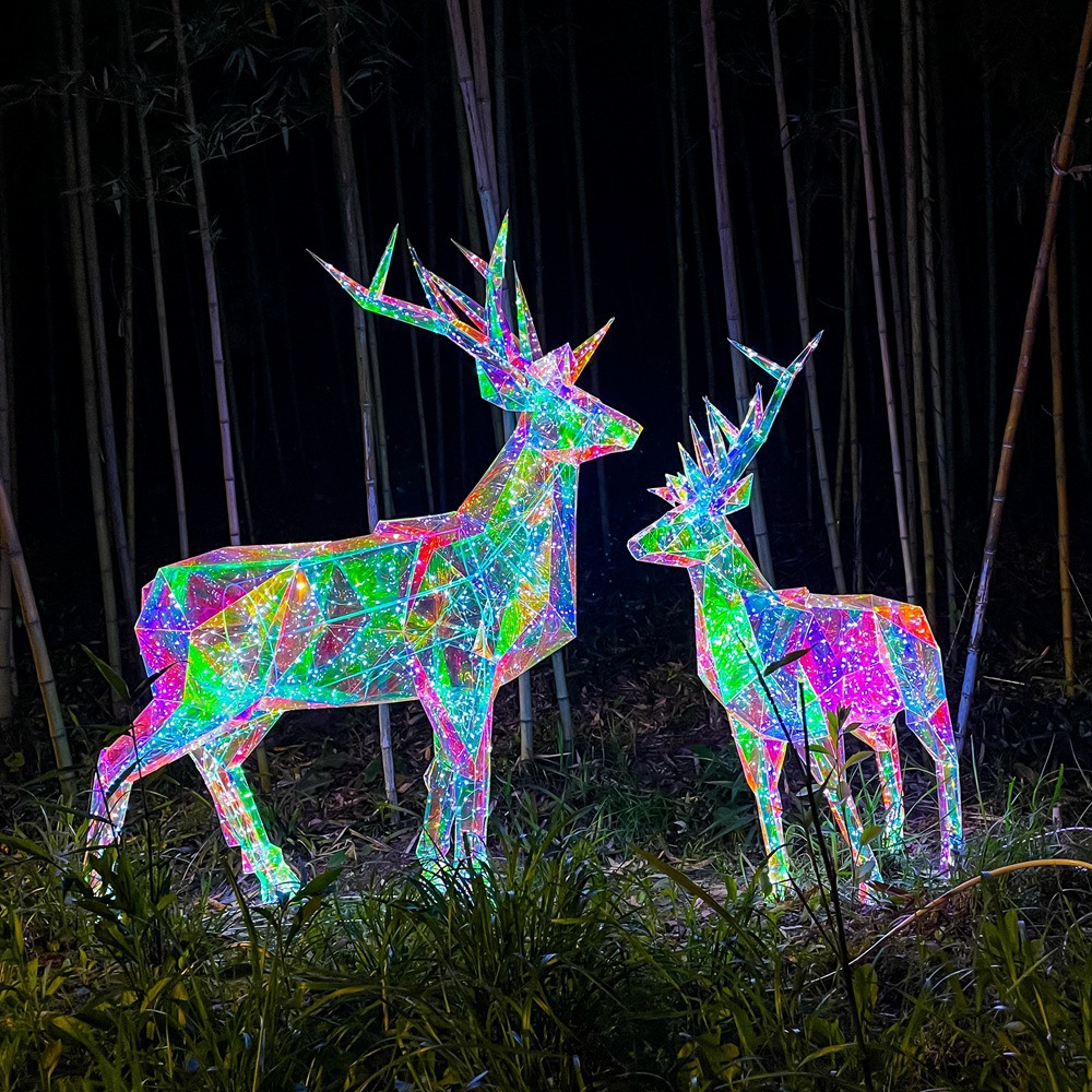 Christmas Gift Colorful Deer and Elk Outside Celebracte Christmas and happy new year gifts