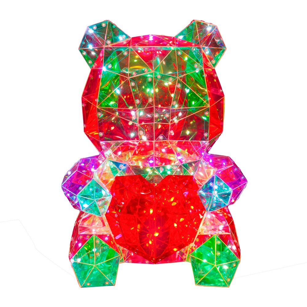 MERRY CHRISTMAS AND VOCATION GIFTS LIGHTS BEAR WITH RED HEART
