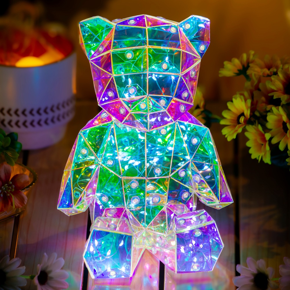 MERRY CHRISTMAS AND VOCATION GIFTS LIGHTS BEAR WITH RED HEART