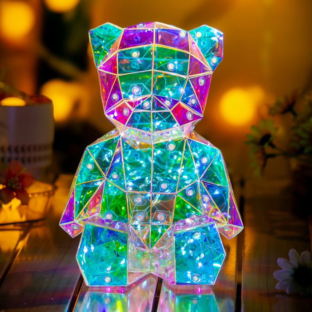 MERRY CHRISTMAS AND VOCATION GIFTS LIGHTS BEAR WITH RED HEART