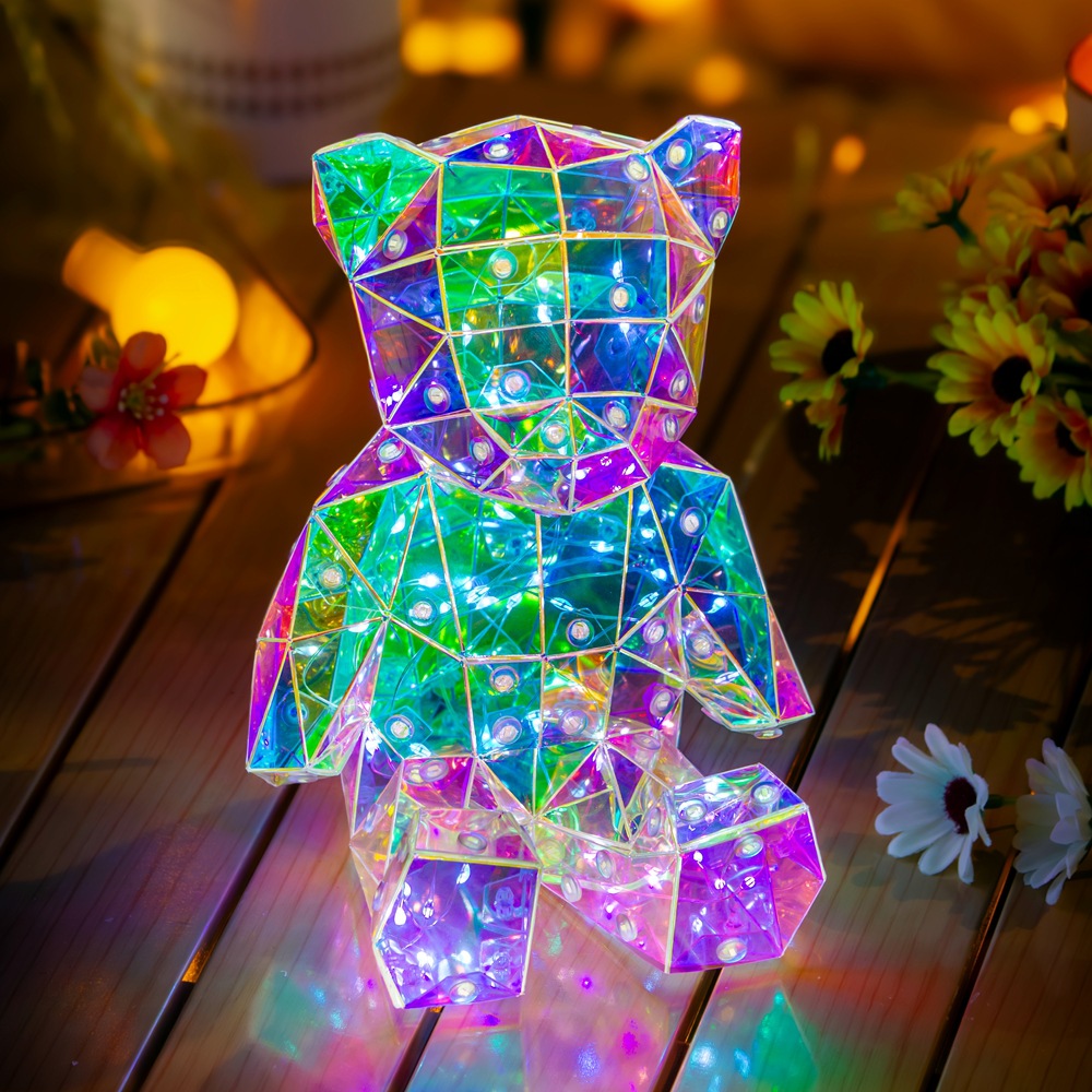 MERRY CHRISTMAS AND VOCATION GIFTS LIGHTS BEAR WITH RED HEART