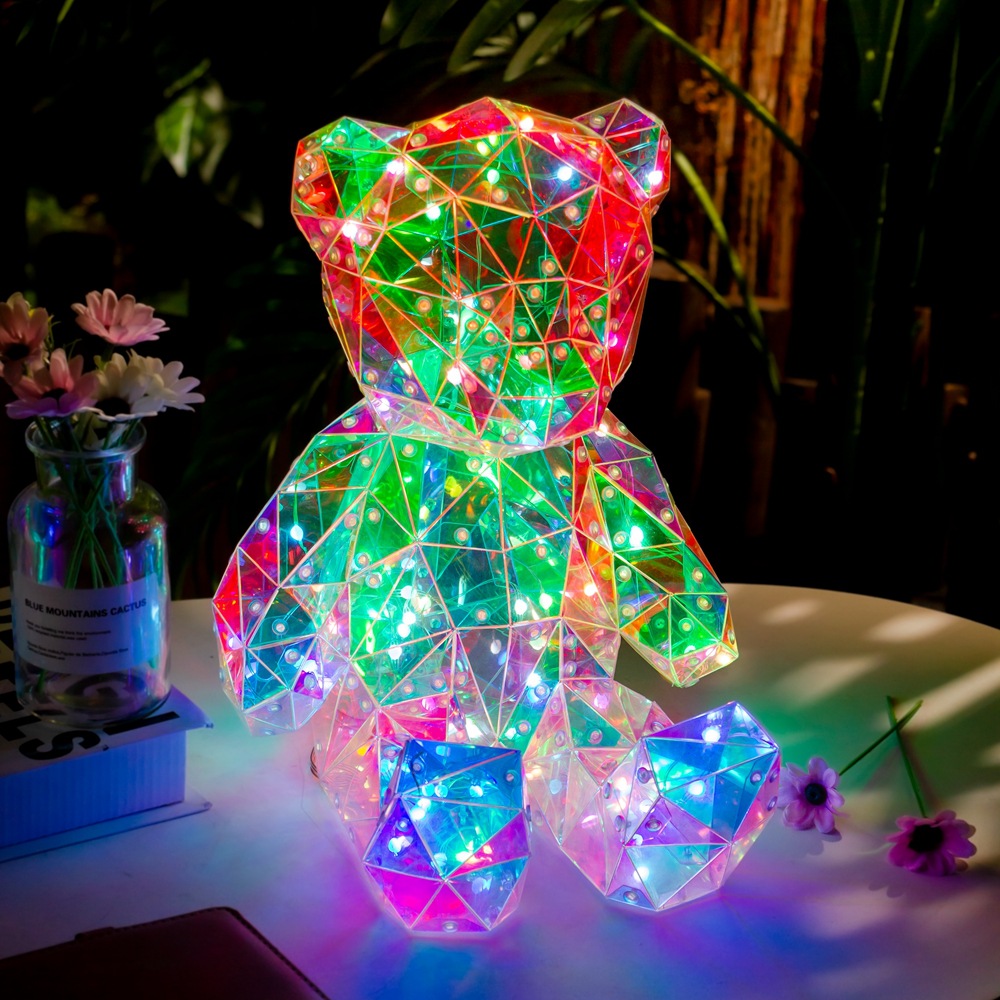 MERRY CHRISTMAS AND VOCATION GIFTS LIGHTS BEAR WITH RED HEART