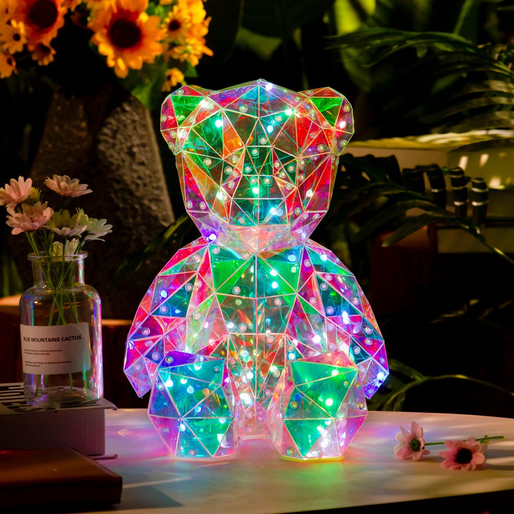 MERRY CHRISTMAS AND VOCATION GIFTS LIGHTS BEAR WITH RED HEART