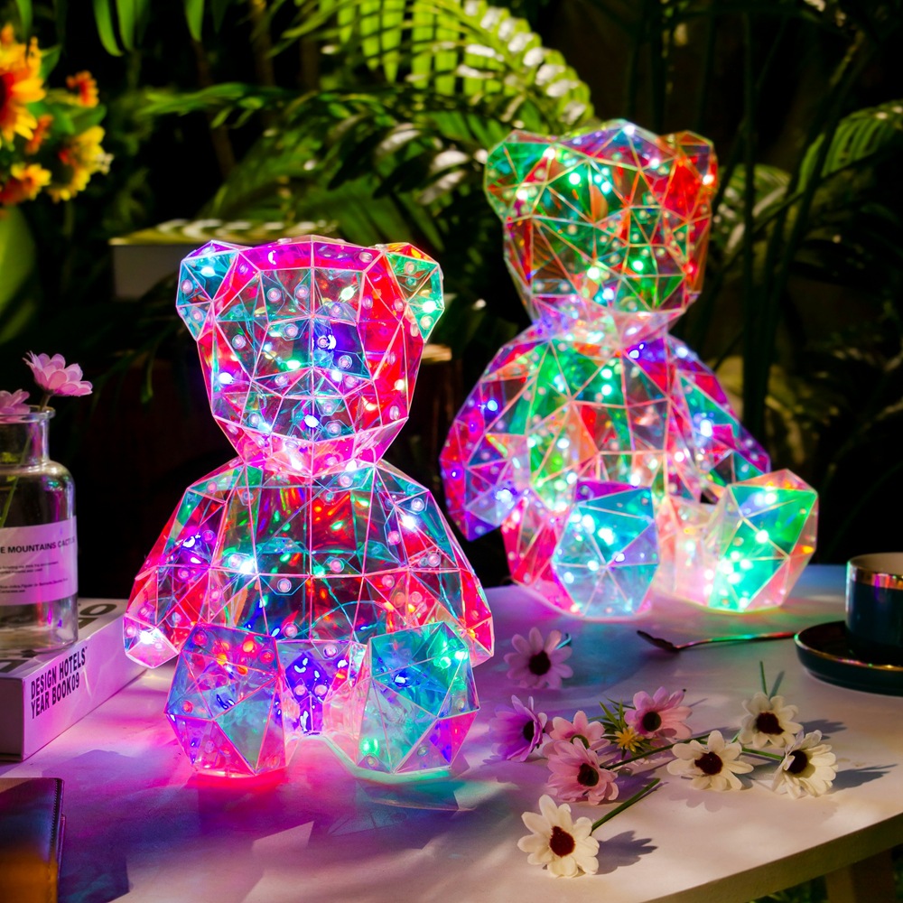 MERRY CHRISTMAS AND VOCATION GIFTS LIGHTS BEAR WITH RED HEART