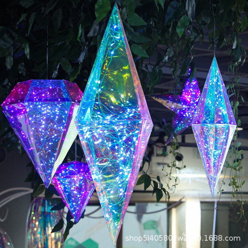 Christmas Lights Ice Cone Decorations,Colorful Luminous Ice Cone Decoration,Reusable Christmas Tree Decorations Ice Pendants,Creative Christmas Tree Decorations, Indoor Outdoor Decor
