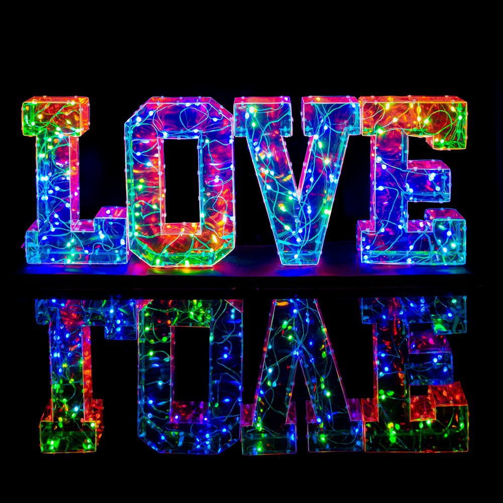 1 SETS OF Letter Sign Letters Decorative Light Led Sign Creative Decoration Scene Decor Valentine's Day Birthday Gift Ornament Photo Props, Outdoor Decor