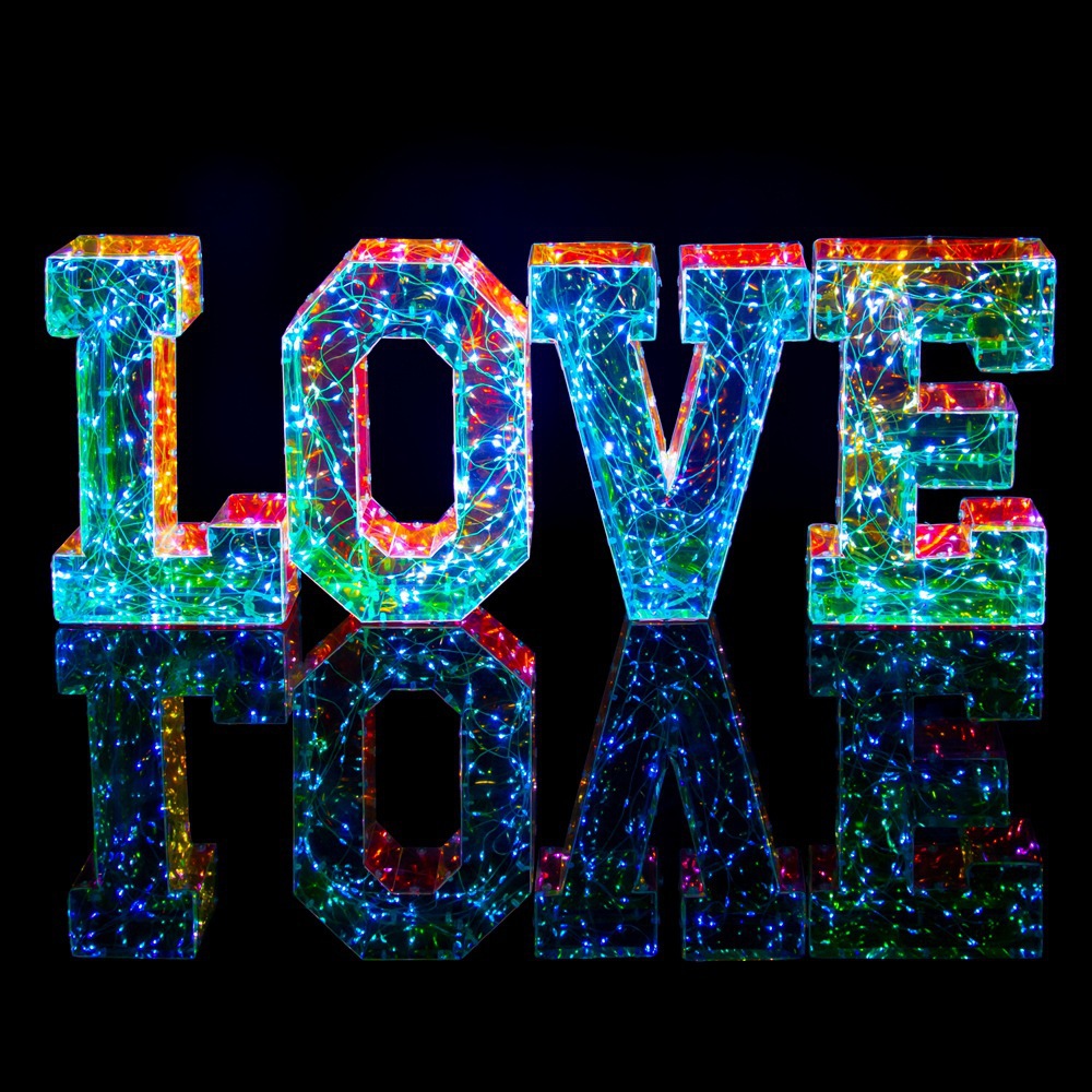 1 SETS OF Letter Sign Letters Decorative Light Led Sign Creative Decoration Scene Decor Valentine's Day Birthday Gift Ornament Photo Props, Outdoor Decor