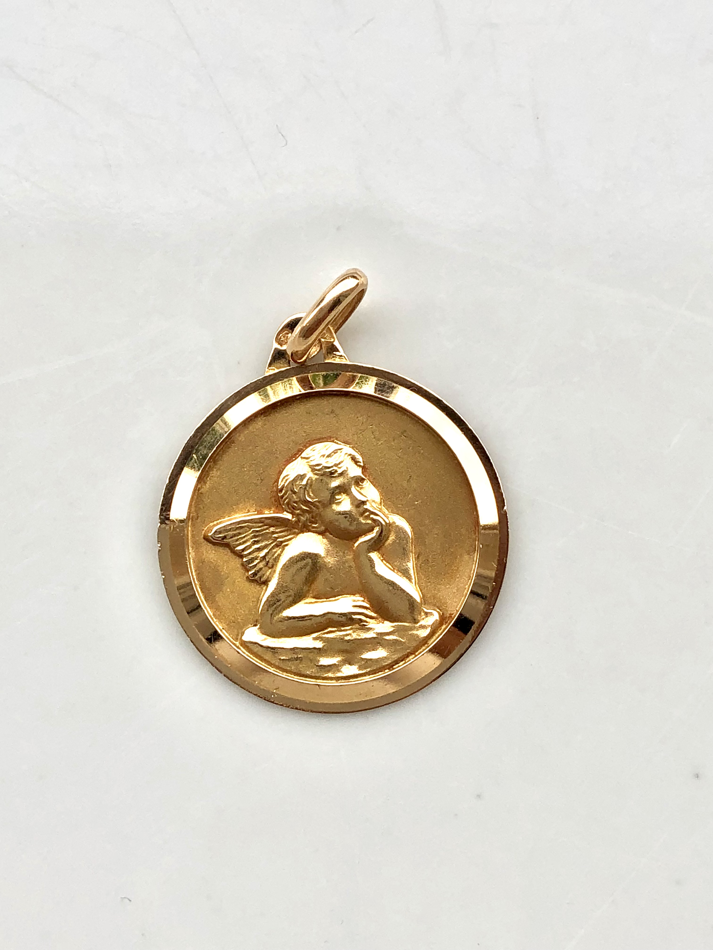 Pendentif Ange en Or jaune 18 carats