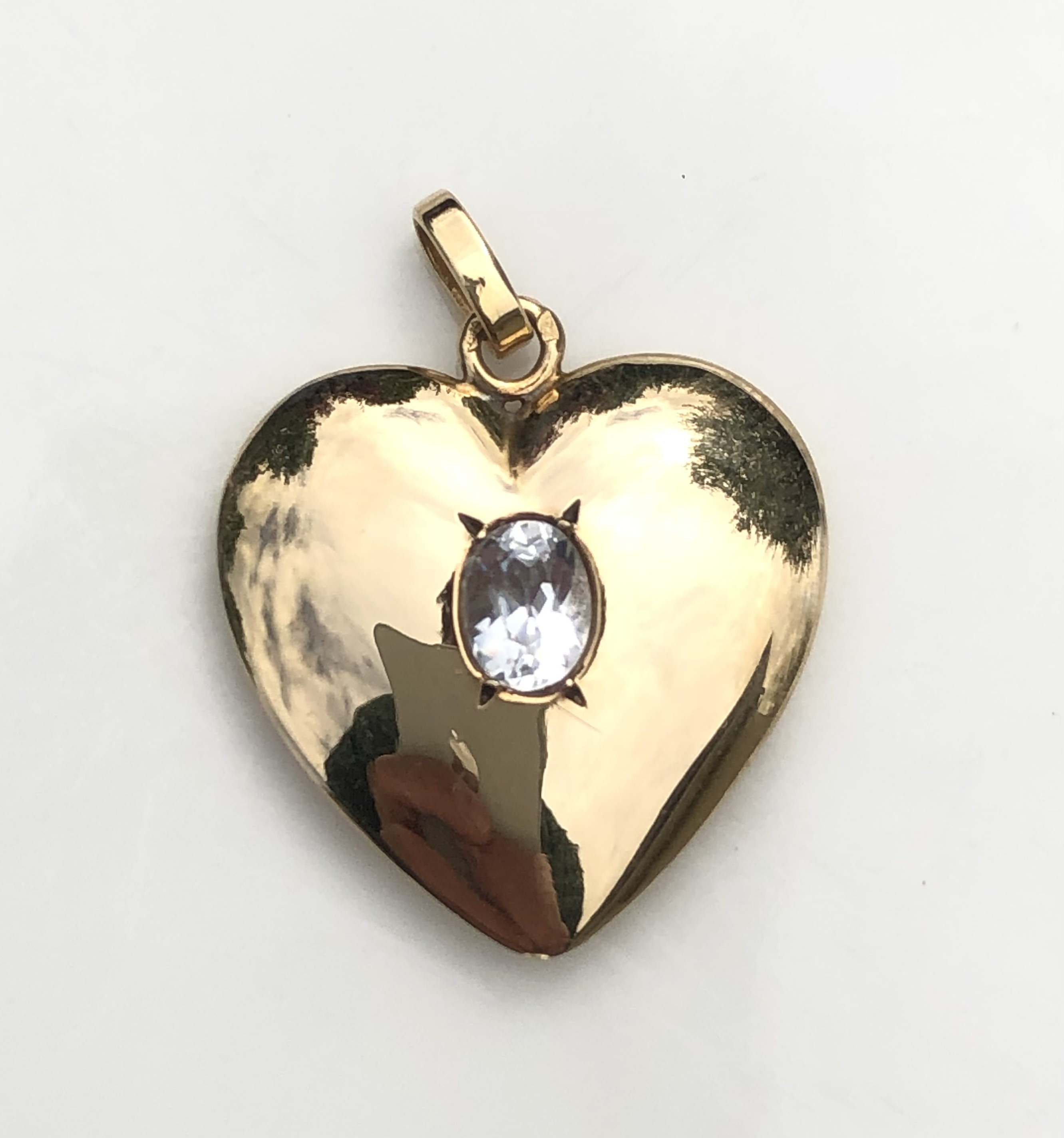 Pendentif cœur en or jaune 18 carats