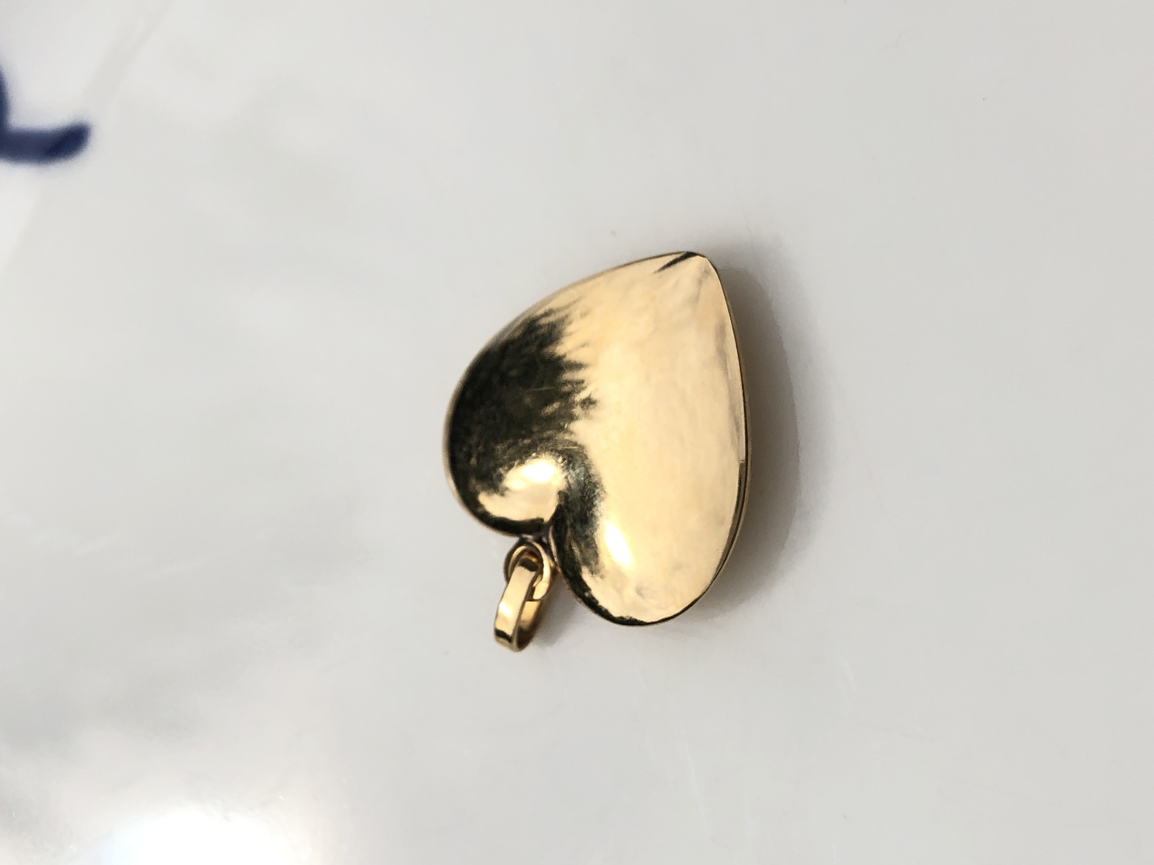 Pendentif cœur en or jaune 18 carats