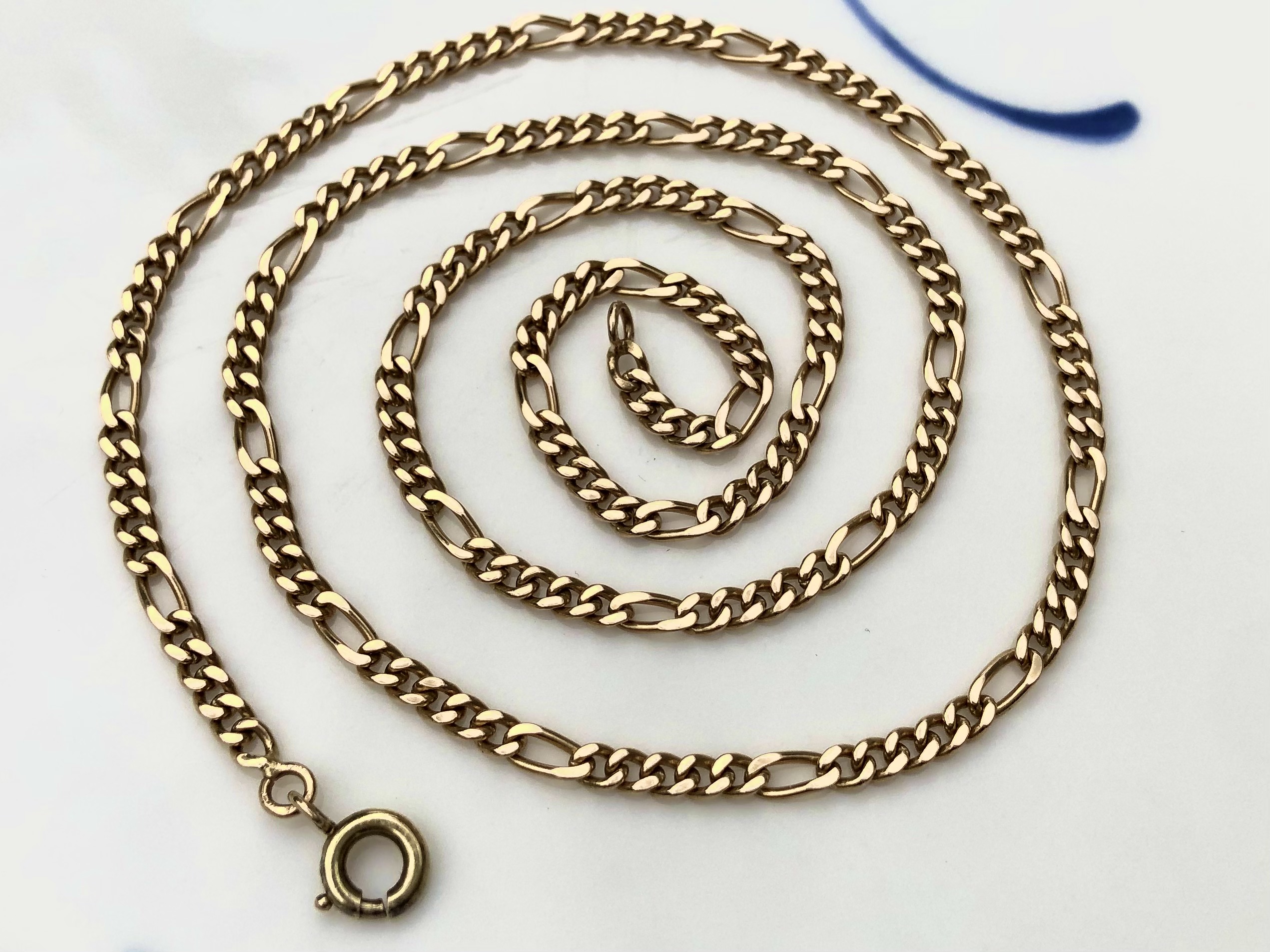 Chaine maille figaro 18 carats 