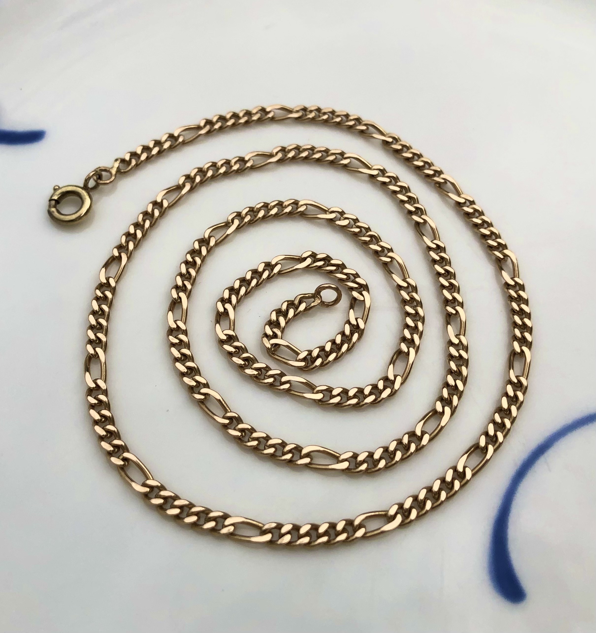 Chaine maille figaro 18 carats 