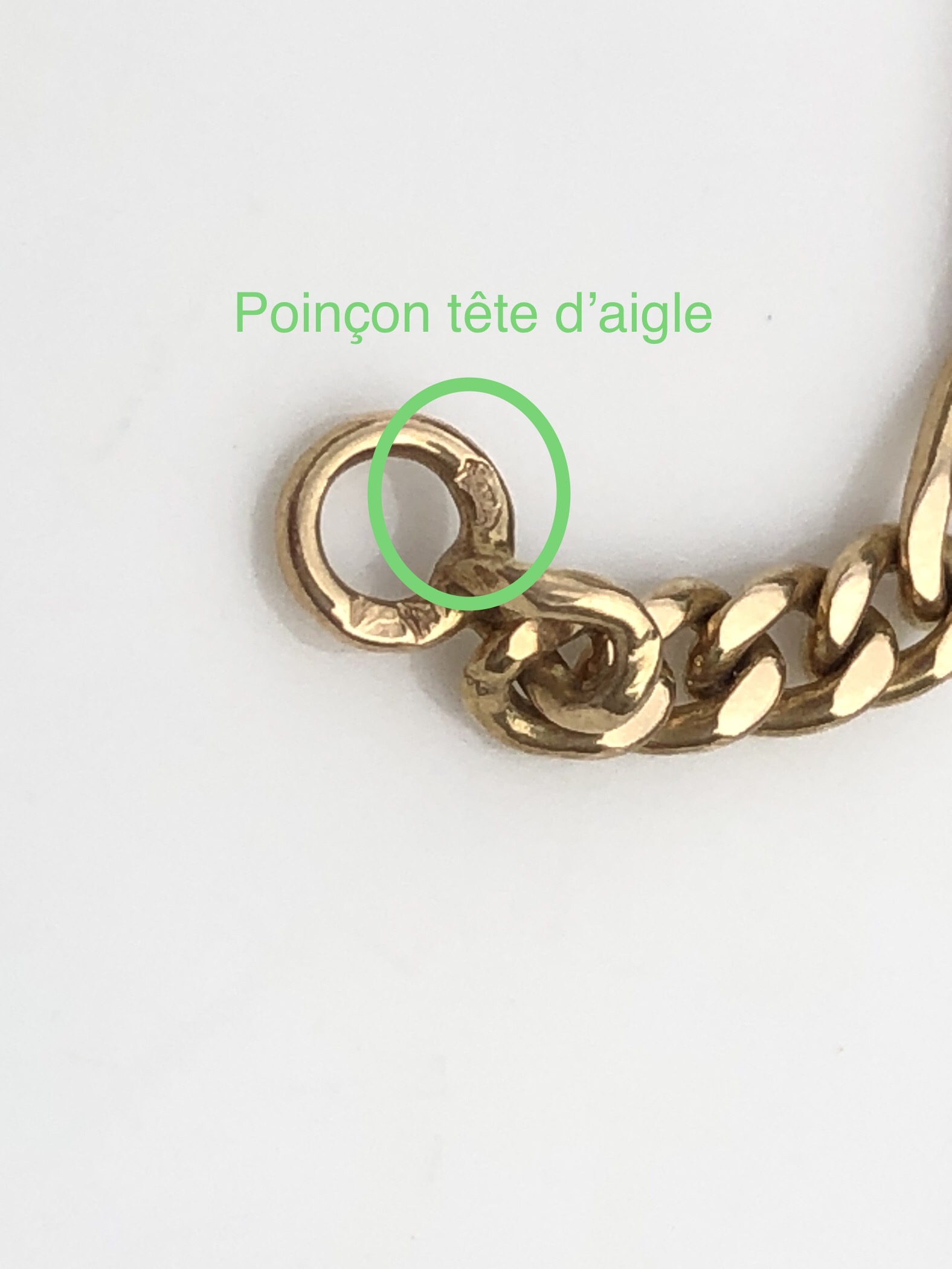 Chaine maille figaro 18 carats 